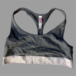 PINK Victoria's Secret Charcoal Sports Bra